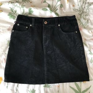 RALPH LAUREN black velvety mini skirt